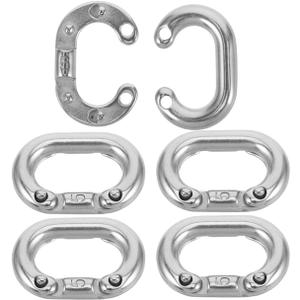 Veemoon 5Pcs Stainless Steel Quick Link Chain Connectors Heavy Duty Chain Link Connectors for Industrial Lifting and Mechanical Equipment Veemoon 5Pcs Stainless Steel Quick Link Chain Connectors Heavy Duty Chain Link Connectors for Industrial Lifting and Mechanical Equipment