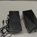 Computer Speakers, Desktop PC Speakers with 6 Colorful RGB Lights, Headphone Jack, Enhanced Bass and Volume Control, USB Powered & 3.5mm Aux Gaming Speakers for Laptop Monitor PC Tablet Phone