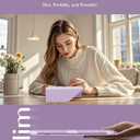 INFILAND Case for iPad mini 7 (A17 Pro) 2024 / iPad mini 6 2021, Magnetic Origami Slim Protective Case, Book-Style Foldable Cover with Pencil Holder, Multi-Angle Stand, Auto Wake/Sleep, Purple