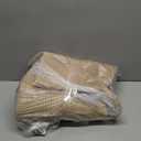 Mkono Woven Storage Basket Decorative Natural Rope Basket Wooden Bead Decoration for Blankets,Toys,Clothes,Shoes,Plant Organizer Bin with Handles Living Room Home Decor, Jute, 16" W × 13.8"L 2 Ct