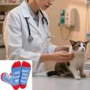 4pcs Gifts Set For Women,Lady Birthday Present With Funny Novelty Socks For Dentist, Catholic,Veterinarian,Baker