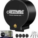 Trailer Hitch Locks for Coupler, Heavy-Duty Trailer Tongue Lock, Steel Trailer Hitch Ball Locks for 2-5/16", 2 inch, 1-7/18" Coupler on RV/Camper/Boat/Dump/Cargo/Utility Trailers, 4 Keys&4 Dust Caps (Classic Black)