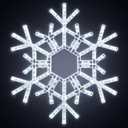 Brightown Christmas Snowflake Lights Outdoor, 72 LED 20" Folding Big Snowflake Hanging Light, Waterproof Christmas Decorations Window Lights for Indoor House Porch Eave Pergola, Pure White