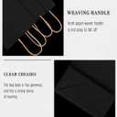 Bakepacker 100-Pack Small Size Gift Paper Bags with Handles Bulk 8.3"x6"x3.17" Black Party Kraft Shopping Bags