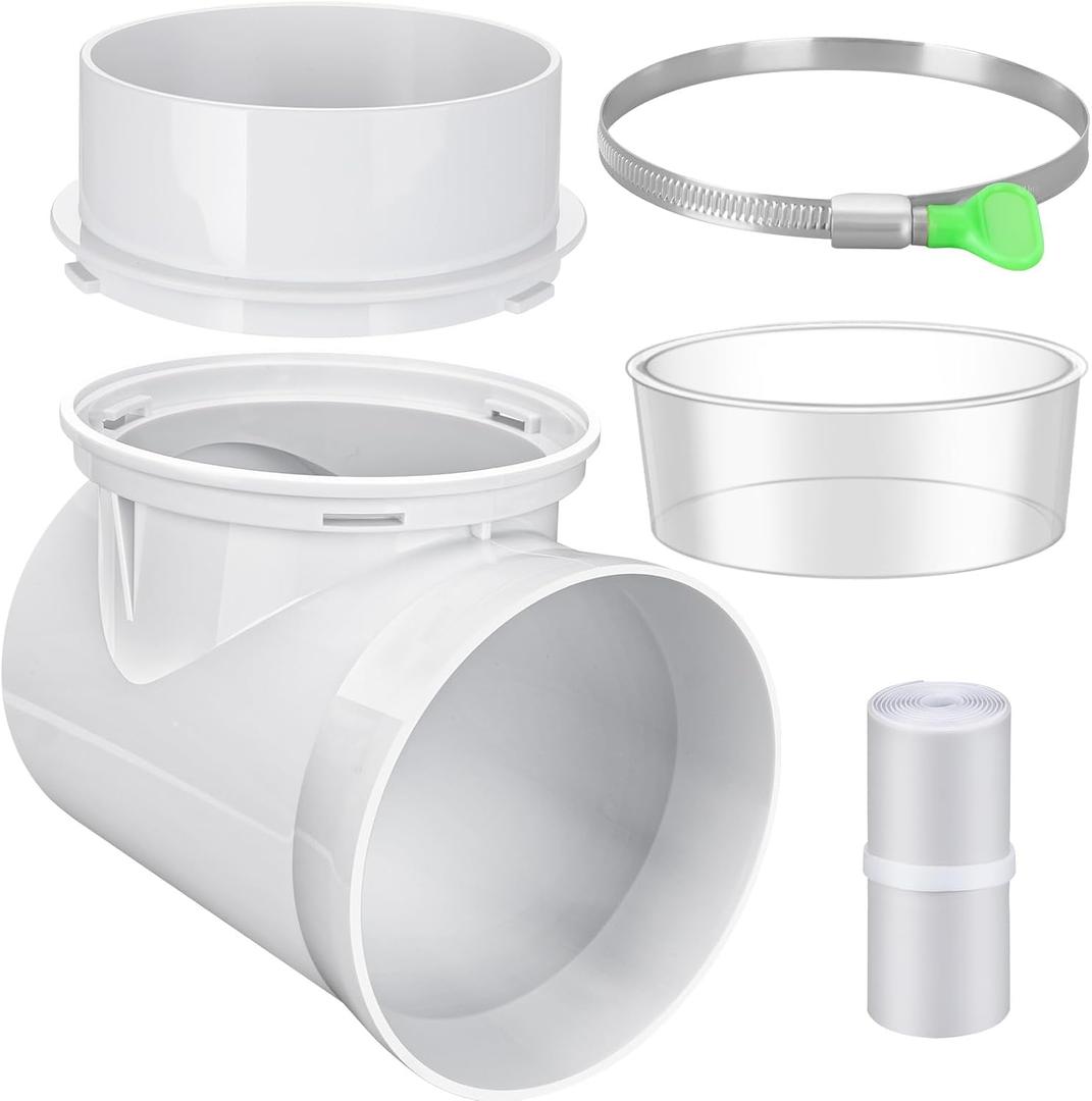 90 Degree Dryer Vent Elbow Kit, Dryer Vent Connector,Dryer Duct Connector, 90 Degree Dryer Vent Tight-Fit Connector Elbow for 4 Inch Dryer Duct Vent Hose.