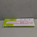 Wireless Keyboard and Mouse Combo, Full Size Slim Thin Cordless Keyboard Mouse with Numeric Keypad, Quiet Computer Keyboard Mice Set 2.4G Stable Connection Adjustable DPI (Rose Gold)