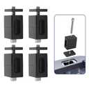 4 Sets Truck Bed Stake Pocket Mounting Kit Stainless Steel with Black Rubber Blocks – Universal Fit for Standard Truck Beds, Complete Hardware for Rack & Accessory Installation-Tougher Rubber Now