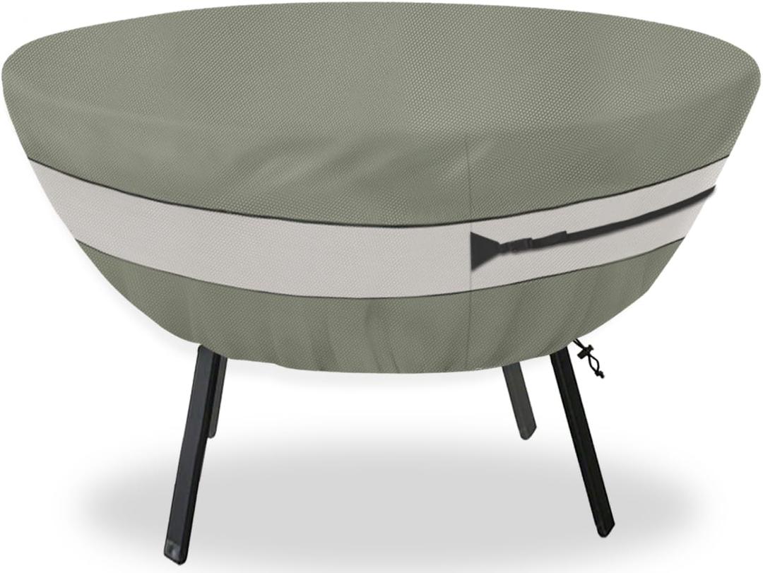 Round Patio Table Cover,Suitable for 36 Inch Diameter Patio Round Table,Waterproof Heavy Duty Round Outdoor Coffee Table Cover,Grey Green