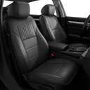 IKABEVEM Seat Covers Leather Fit for Honda Accord 2018-2022 Full Set | 1:1 Custom,Waterproof Faux Leather,Scratch Resistant,Fully Wrapped,Easy to Install & Wipe Clean,Black Car Seat Protector