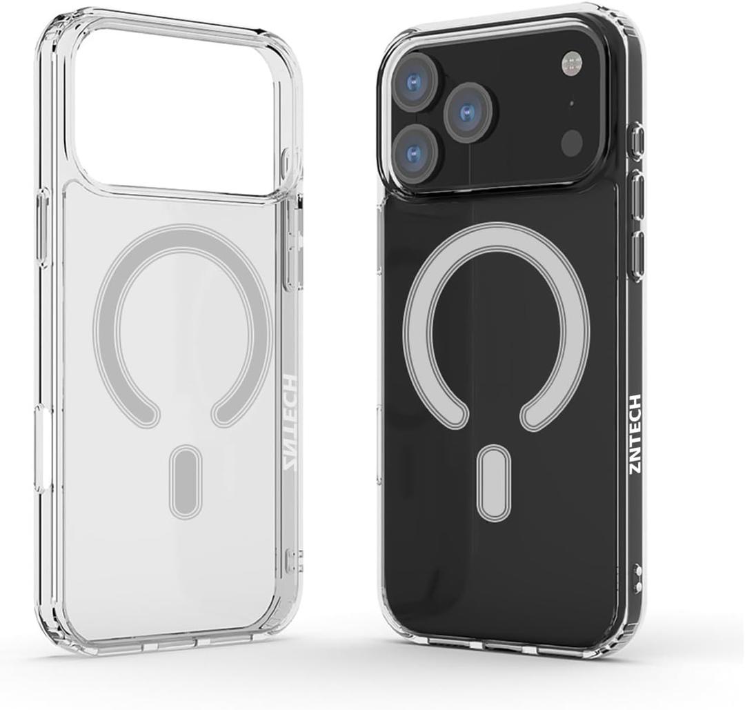 Magnetic Clear Case for iPhone 17, 17 Pro & 17 Pro Max, MagSafe Compatible, Strong Magnet, Camera Protection, Shockproof TPU (Clear, iPhone 17 Pro Max, iPhone 17 Pro Max)