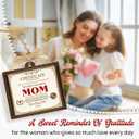 8 x Wooden Ornament for Mom, Birthday Gifts for Mom from Son and Daughter, Meaningful Certificate Keepsake for Mommy Nana, Wooden Ornament for Hanging Decor