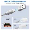 USB C Splitter Multi Charging Cable [2Pack 5ft], USB A/C to USB C QC 3.0 Fast Charging, 4 in 2 Multi Charger Cord with 4 Type C Ports for iPhone 17/16/15 Series, iPad Air/Pro, Samsung Galaxy, Tablets