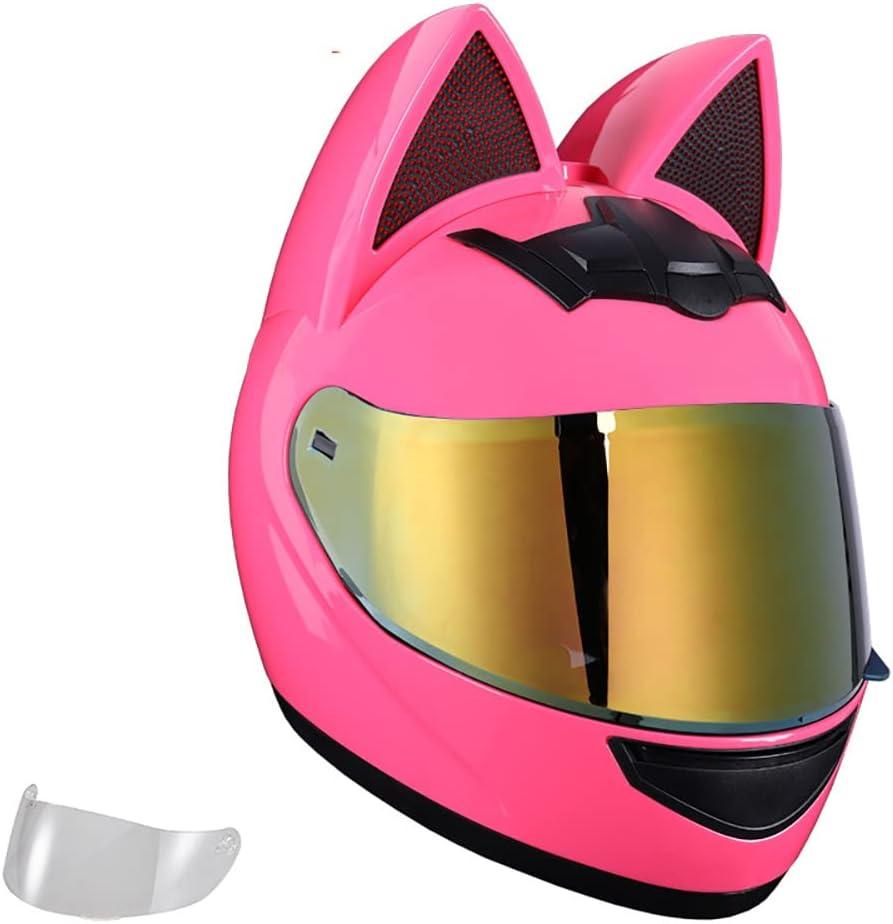 Cat Ear Offroad Helmets,Men and Women Full Face Motorcycle Helmet,for Dirt Bike, Four-Wheeled ATV, M