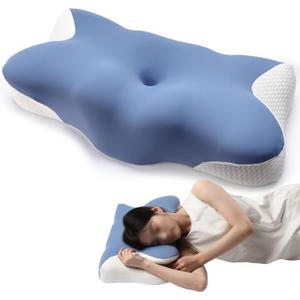 payanwin Pillow for Neck and Shoulder, Ergonomic Contour Memory Foam Pillows for Sleeping Ergonomic Neck Support Pillow for Side Back Stomach Sleepers