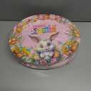3 x Fancy Land Easter Oval Paper Plates Bunny Disposable Plate Spring Party Serving Platters for Easter Holiday Tableware Dinnerware Decor Supplies 24Pcs