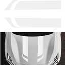 Car Hood Decal Sticker, Long Stripe Graphic Auto Exterior Sticker for Skirts Roofs Tailgates, Waterproof Stripe Hood Decal Cool Racing Decoration for Cars Trucks SUVs (White)