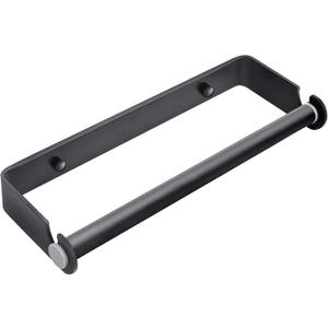 Under Cabinet Paper Towel Holder, Adhesive or Drill Mount Paper Towel Holder, Wall Mount Paper Towel Holders for Kitchen or Bathroom (Black) (1 Pack)