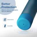 2 x 2PCS Silicone Water Bottle Boot for Owala 24oz 32oz 40oz, Anti-Slip Protective Sleeve Bottom Bumper Protector for FreeSip, Twist, and Flip Stainless Steel Water Bottles (Dark Blue)