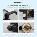 KNOBWELL 4 Pack Commercial Door Handles Black,Bedroom Door Handle Set, Lever Door Handle with Lock,Reversible for Left and Right