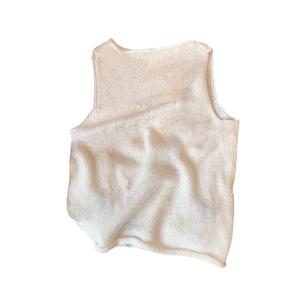 MakeMeChic Women's Sleeveless Crop Sweater Vest Tops Crew Neck Knit Tank Tops Beige X-Small (Beige, XS)