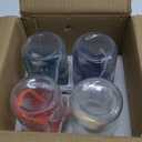 DRKIO 4 Pack Glass Overnight Oats Containers with Lids and Spoons 16 Oz Mason Jars for Overnight Oats Jars Leak Proof Oatmeal Container Meal Prep Jar for Cereal Fruit Vegetable Milk Salad Yogurt