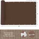 90% Outdoor Sun Shade Cloth, 8’ x 20’, Pergola, Deck, and Backyard Patio Sunshade with UV Protection, Heat Resistant HDPE Material, Reinforced Grommets (8x20 FT,Brown)