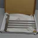 NearMoon Swivel Towel Rack, 13.8" Thicken 304 Stainless Steel 4-Arm Towel Bar, Space Saving Wall Mounted Towel Holder with Hook, Rustproof Swing Out Towel Hanger for Bathroom, Kitchen (Brushed Nickel)