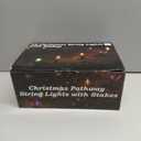 Christmas Lights Outdoor 20 Pathway Lights - 24.2ft Multicolor Walkway Light with Stakes, C9 Driveway Light for Outside Yard Garden, Extendable for Xmas Holiday Decorations, 20 Lights