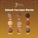 Juvia's Place Palette The Warrior - Warm Golds, Browns & Bronzes, Shades of 9, Warm and Neutral Palette, Pigmented Makeup Palette Eye Color & Shine
