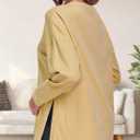 Ecavus Women's Casual Maternity Shirts Long Sleeve Soft and Comfy Pregnancy Tee Tops Side Split Maternity Clothes (XXXL)