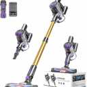 MBTTODF Cordless Vacuum Cleaner,Self-Standing Vacuum Cleaners for Home,Powerful Suction Stick Vacuum Cordless Rechargeable with LED Touch Screen Lightweight Vacuum for Pet Hair Carpet