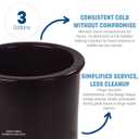 Carlisle FoodService Products Coldmaster Ice Cream Server Insulated Crock with Lid for Kitchens and Restaurants, Plastic, 3 Gallons, Black