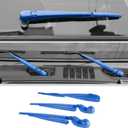 JWWY Windshield Wipers Arm Cover Trim Front Window Wiper Cover for Jeep Wrangler JL JLU & Gladiator JT 4xe 2018-2025 Exterior Accessories 8PCS Blue