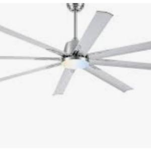 72 lnch lndustrial Celing Fan with Light and Remote Control,Large Brushed Nickel