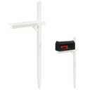 Colingmill 55" Wooden Mailbox Post Stand for Outside Yard Driveway, White
