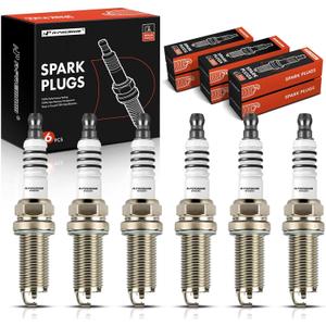 A-Premium Double Iridium Spark Plug Compatible with Lexus IS250 2006-2015, IS300 2016-2017, IS350 2006-2017, GS300 2006, GS350 2007-2011 2013-2015, GS450h 2007-2011, RC300 2016-2017, RC350, Pack of 6