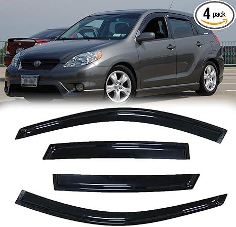 Original Side Window Wind Deflector,4pcs Out-Channel Tape-On Nice Sun Rain Guards Set,Window Visor