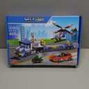 City Police Truck and Trailer Building Toy, Compatible with Lego, 469 Pcs Fun Educational STEM Learning Block Set, Gift for Boys & Girls Age 6-12 Years Old