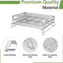 21" 3-Tier Foldable Sliding Jerky Racks for Traeger, Pit Boss, GMG, Camp Chef and More Smoker Grills, 830" Cooking Space Expansion Accessory for Barrel Pellet Grills