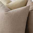 MIULEE Pack of 2 Decorative Throw Pillow Covers Soft Chenille Throw Pillows Solid Textured Cushion Covers for Couch Sofa Bedroom Living Room 20x20 Inch,Light Taupe