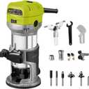 DEWINNER Electric Router Tool, 710W 10000-32000 RPM 6 Variable Speed Wood Router for Woodworking with 3 Clamps and 5 Router Tool Bits