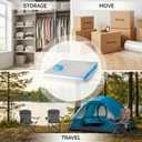 7 Pack Small Space Saver Vacuum Storage Bags for Clothing Travel, Vacuum Seal Compression Bags for Clothes, Packing, Luggage, Blankets, Comforters and Pillows, Hand Pump Included