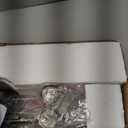 6-Light Decorative Track Lighting Kit, Brushed Steel Finish Flush Mount Ceiling Light Fixture with Frosted Glass Shades, Foldable Z-Bar, E26 Adjustable Heads Provide Directional Light