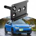 Front License Plate Bracket Compatible with Volkswagen 2015-2021 VW MK7 GTI Golf No Drill Tow Hook License Plate Holder, Car Tag Frame, Bumper Relocator Adapter