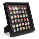 Enamel Pin Display Frame, 11x11 Shadow Box for Wall and Tabletop Display, Pin Collection Display, Pin Holder, Black