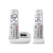 Panasonic Cordless Phone, Easy to Use with Large Display and Big Buttons, Flashing Favorites Key, Built in Flashlight, Call Block, Volume Boost, Talking Caller ID, 2 Cordless Handsets  KXTGU432W