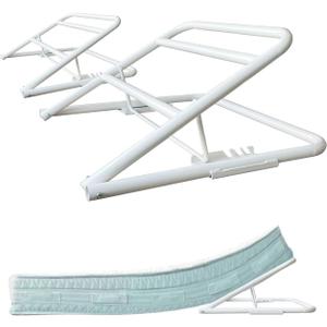 2 Pack Under Mattress Wedge,Adjustable Height Bed Wedges,Metal Mattress Elevator, Mattress Wedge for Sleeping, Acid Reflux, GERD,Heart Burns, Recovery Care