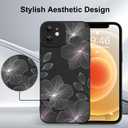 for iPhone 12 Case, Cute Floral Flower Pattern Print Design Soft TPU Full Camera Lens Anti-Drop Anti-Scratch Shockproof Protective Slim Phone Cover for Women Girls - Colorful