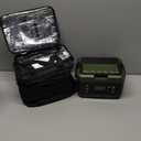 Battery Powered Heated Lunch Box - 20000mAh Cordless Electric Lunch Box for Adults, 1.2L Stainless Steel Self-Heating Food Warmer with Removable Battery, Portable for Work, Office, & Travel (Black&Green)