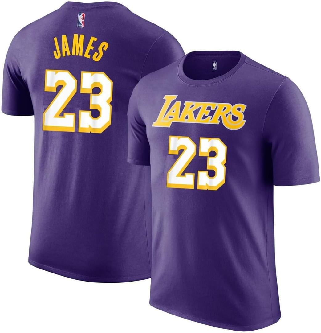 Lebron James Los Angeles Lakers NBA Kids Youth 4-20 Purple Statement Edition Performance Jersey T-Shirt, Size: 14-16